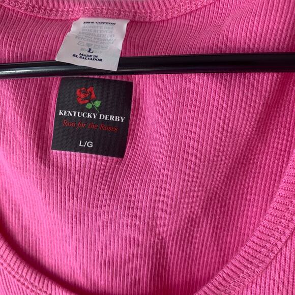 Pink Y2K Barbiecore Kentucky Derby 136 Tank Top Size Large  Girlhoodcore - Picture 4 of 6